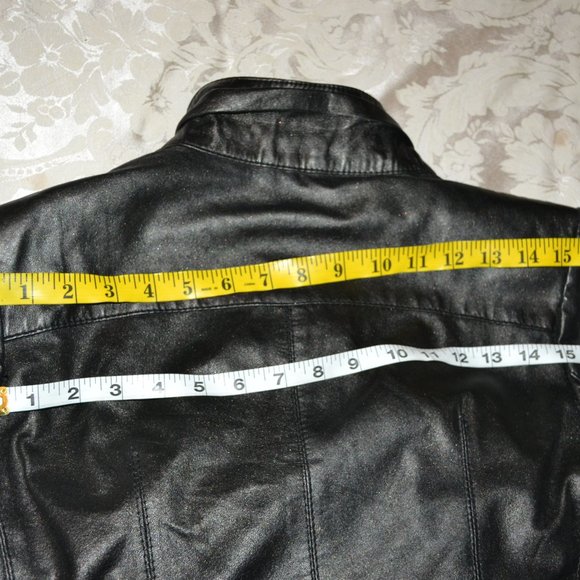 Vintage Gian Mori Black Leather Duster Jacket 42 8 - Picture 12 of 12